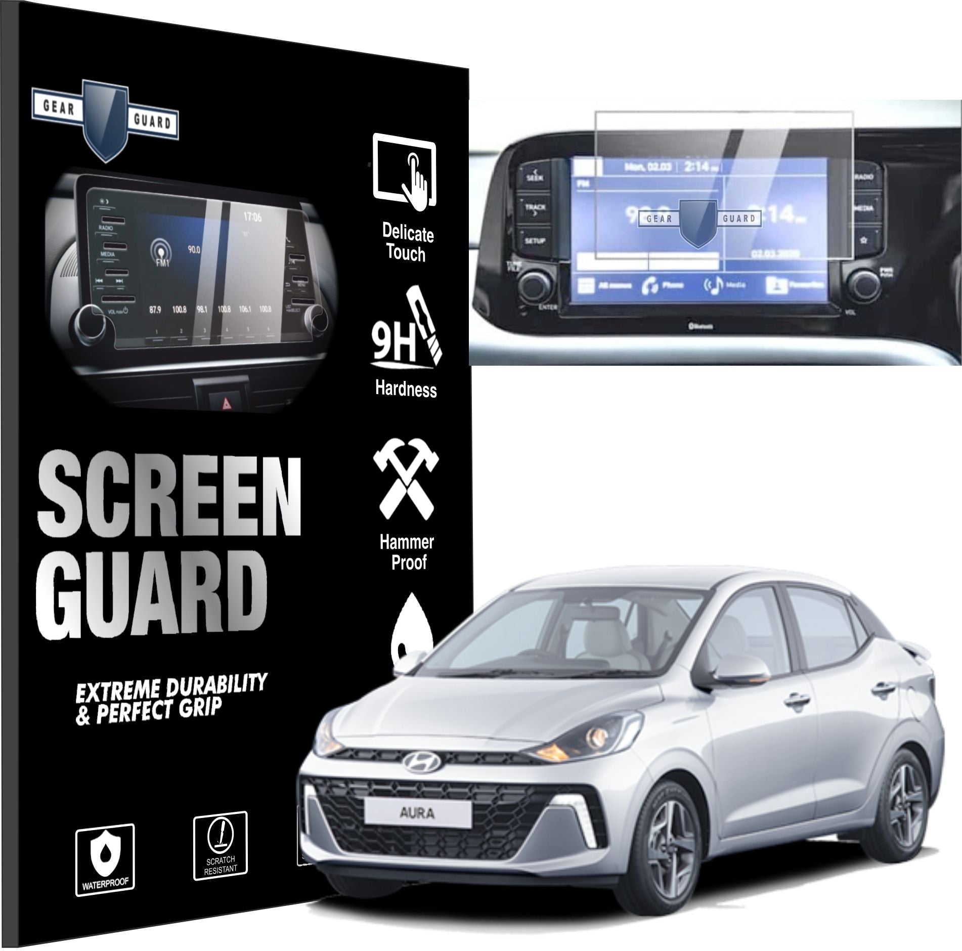 Hyundai Aura Touch Screen Guard [2020 - 2026] - S8C_AURA