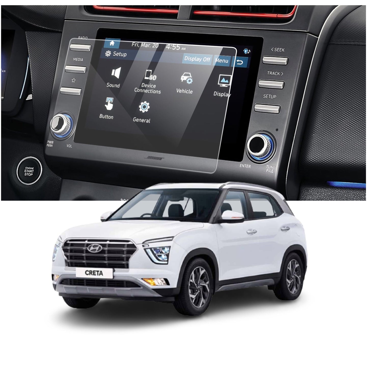 Hyundai Creta 2020-2021 Accessories Touch Screen Guard -CRETA_8