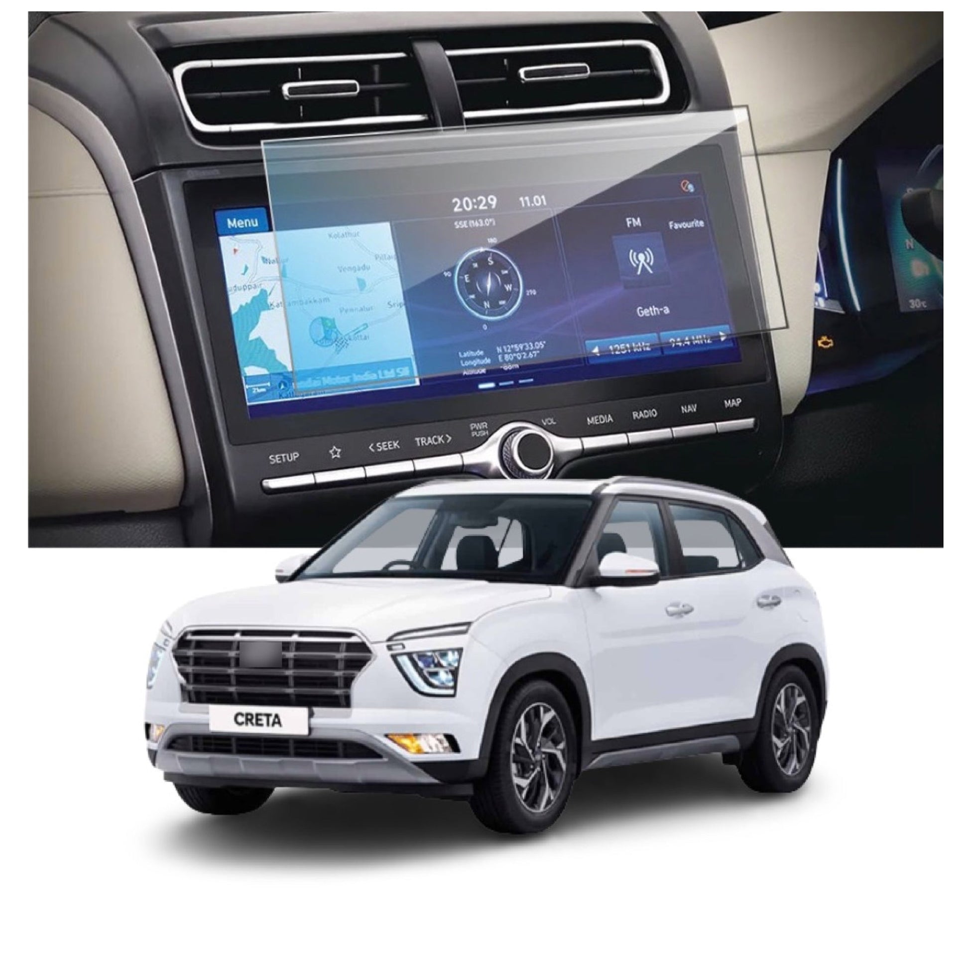 Hyundai Creta 2020-2021 Accessories Touch Screen Guard -CRETA_10