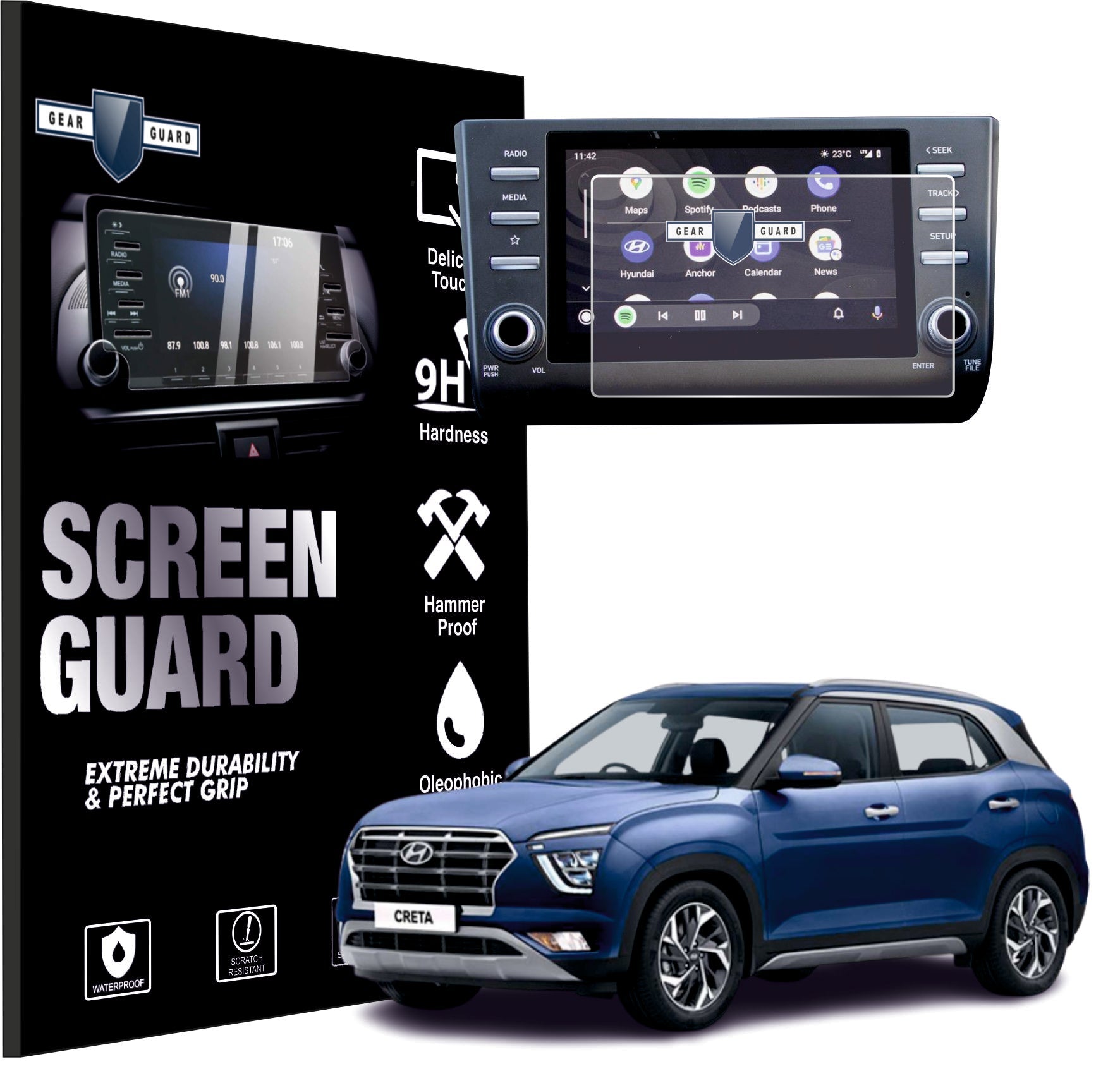 Hyundai Creta (2021-2023) Screen Protector -CRETA_2023_M