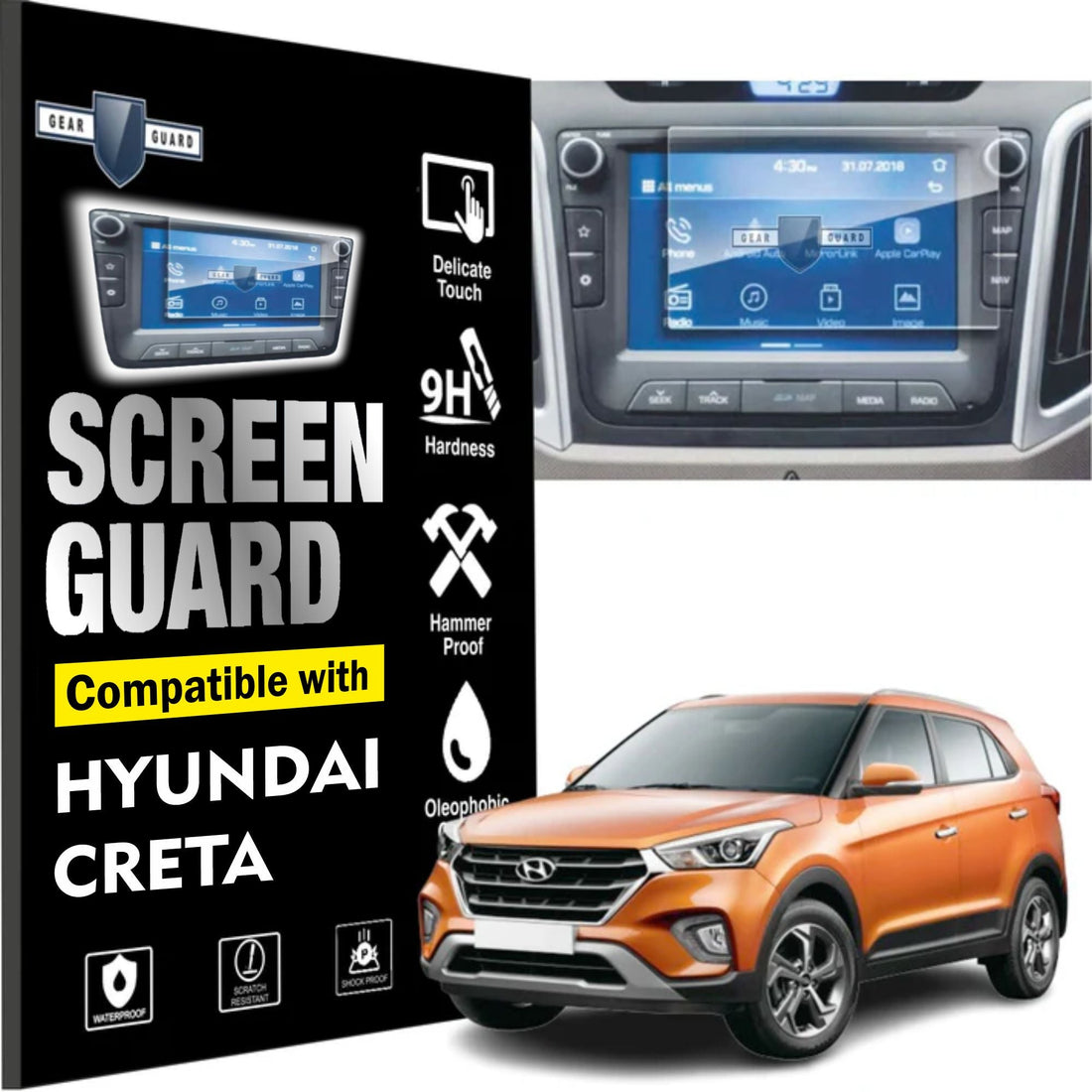 Hyundai Creta Accessories Touch Screen Guard - OLD_CRETA