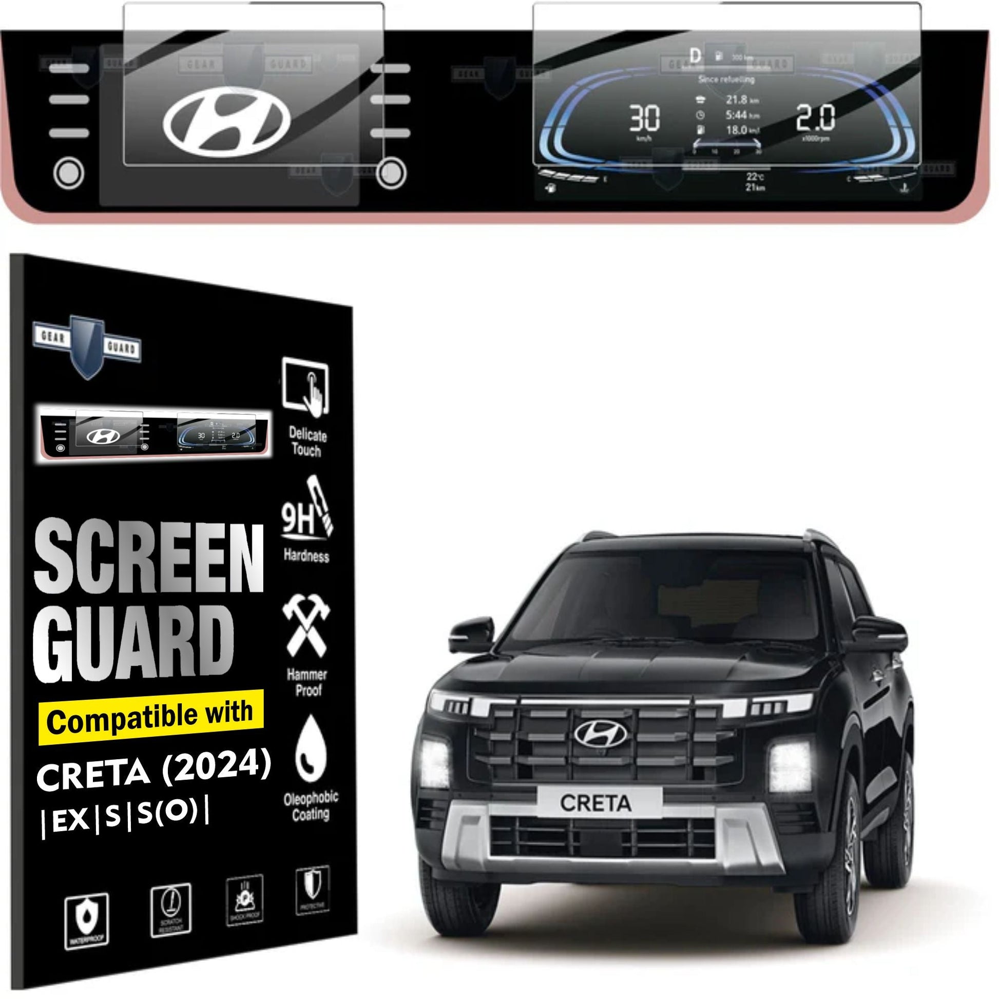 Hyundai Creta Facelift N - Line Touch Screen Guard [2024 - 2025] - M8C_CRETA_2024_NLINE