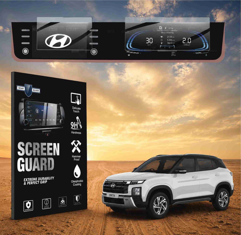 Hyundai Creta Facelift Touch Screen Guard With Ac Vent Guard [2026] -