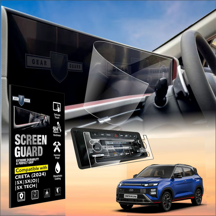 Hyundai Creta Facelift Touch Screen Protector with AC Vent Guard [2024 - 2026] - CFC_CRETA_F_AC