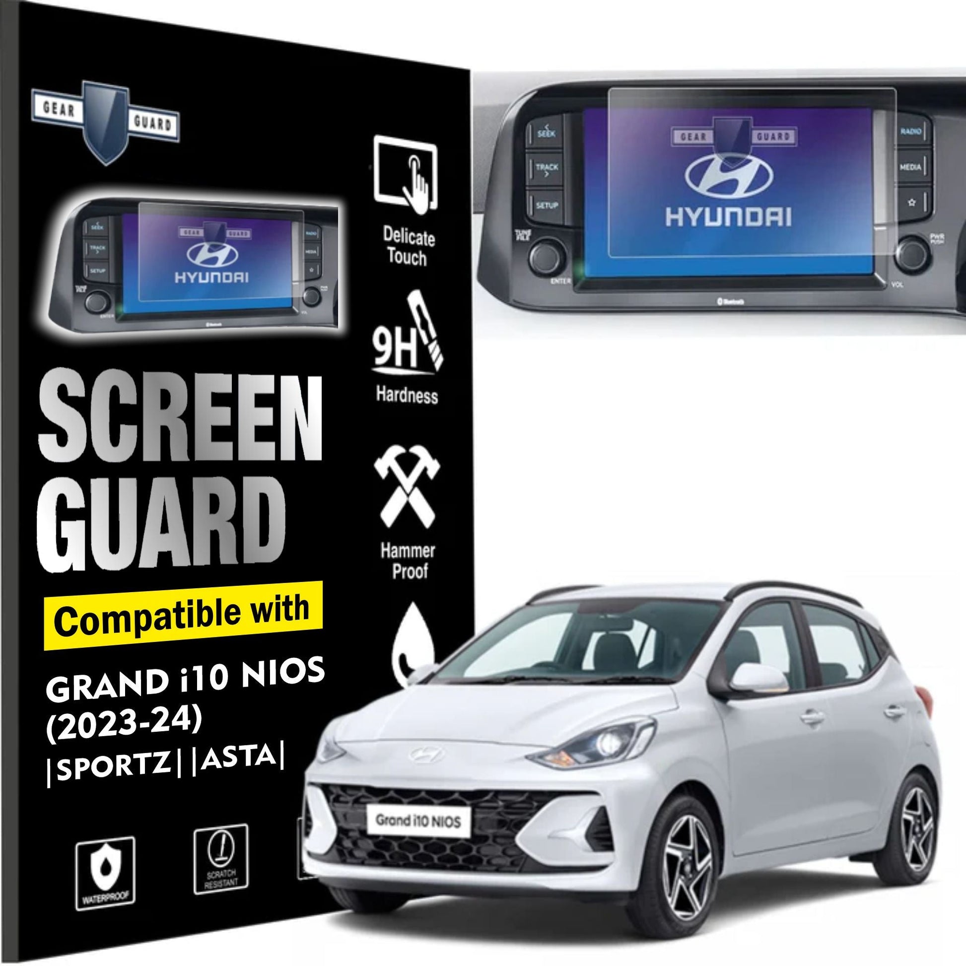 Hyundai Grand i10 Nios Touch Screen Guard [2023 - 2026] - S8C_GRANDI10NIOS