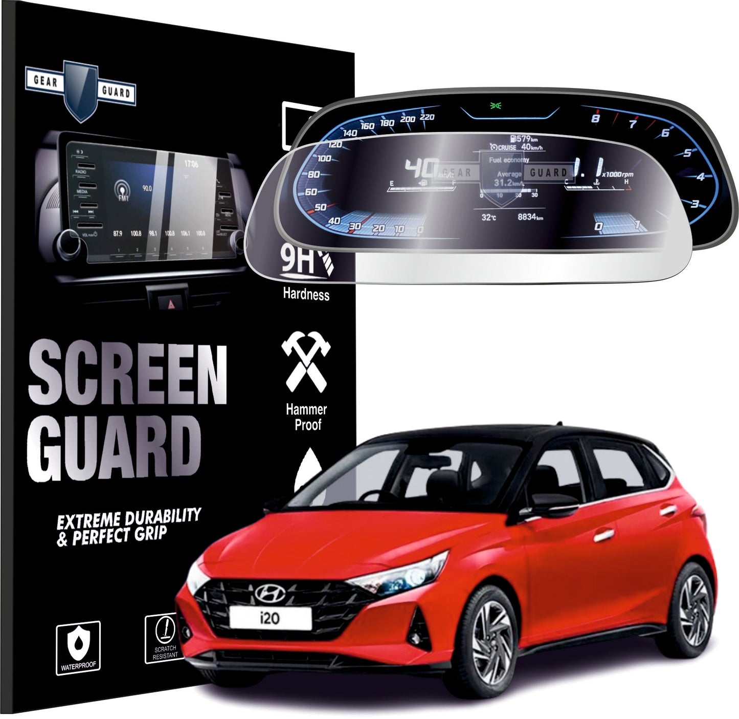 Hyundai i20 Accessories Instrument Cluster Screen Guard -I20_SPEEDOMETER-2