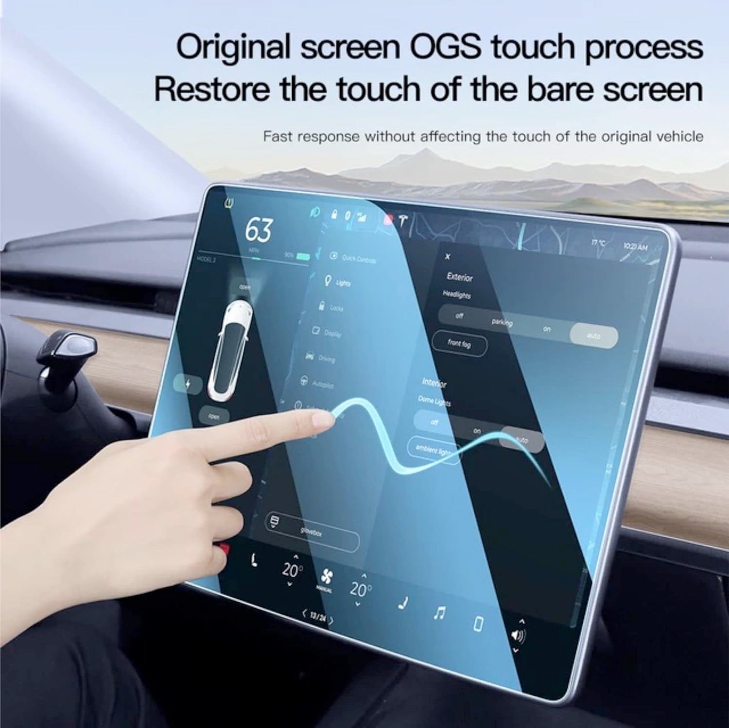 Hyundai i20 Facelift 2023 Asto (O) Accessories Touch Screen Guard -i20FACELIFT_MT