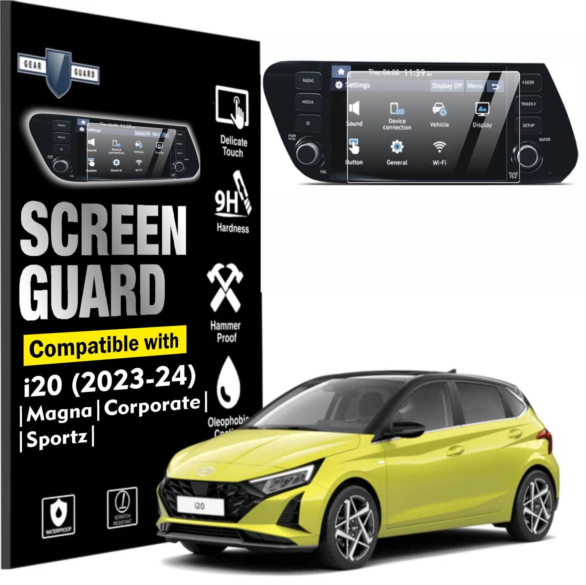 Hyundai i20 Facelift Touch Screen Guard [2023 - 2026] - S8C_I20_F