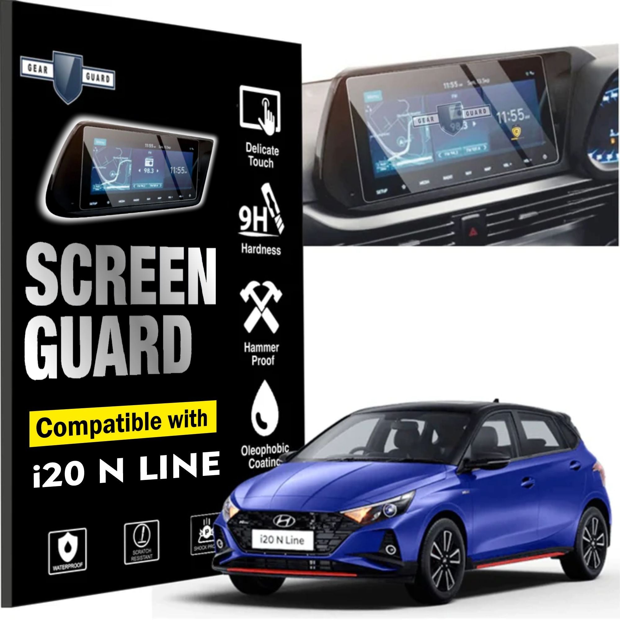 Hyundai i20 N Line Car Accessories Touch Screen Guard - I20LINE_GLOSSY
