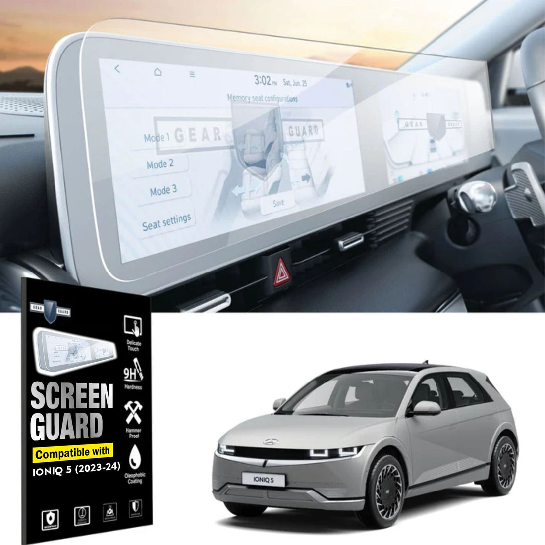 Hyundai Ioniq 5 Infotaiment System Touch Screen Guard [2023 - 2024] - C10M_IONIQ5