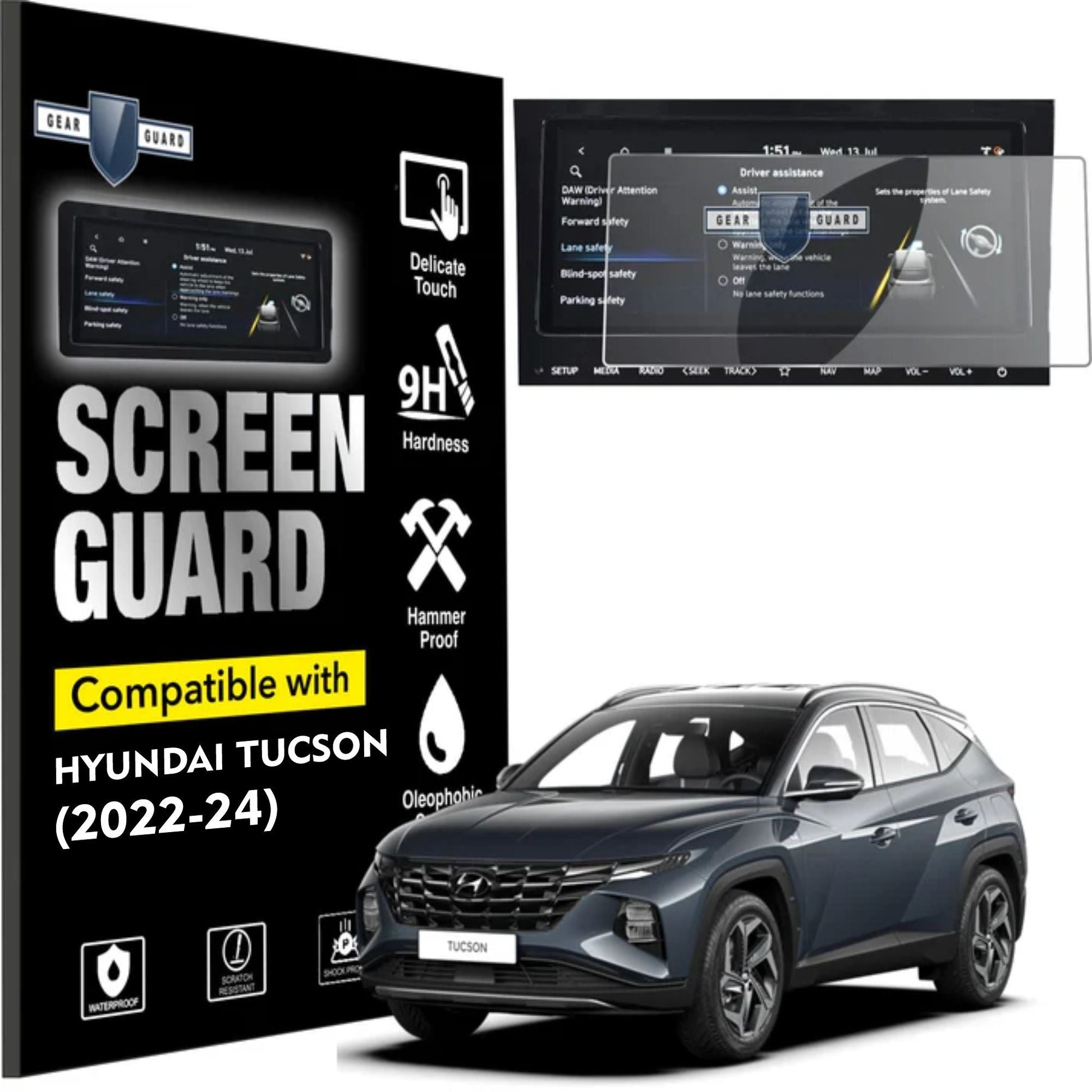 Hyundai Tucson Infotainment System Screen Guard [2022 - 2024] - M10M_TUCSON_INFO