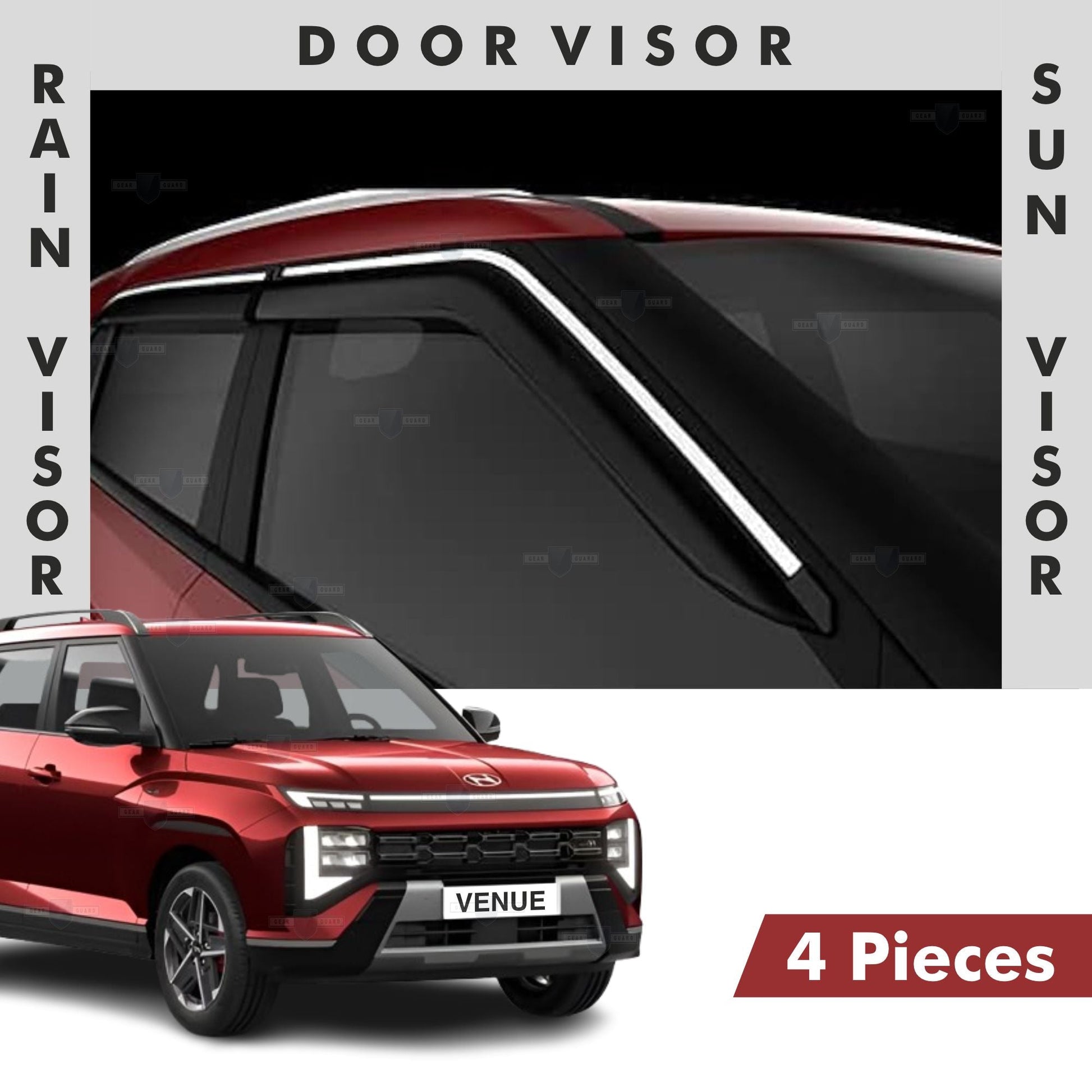 Hyundai Venue Door Visor | Rain Visor | Sun Visor [2025 - 2026] - DV_VENUE_2025_CHL