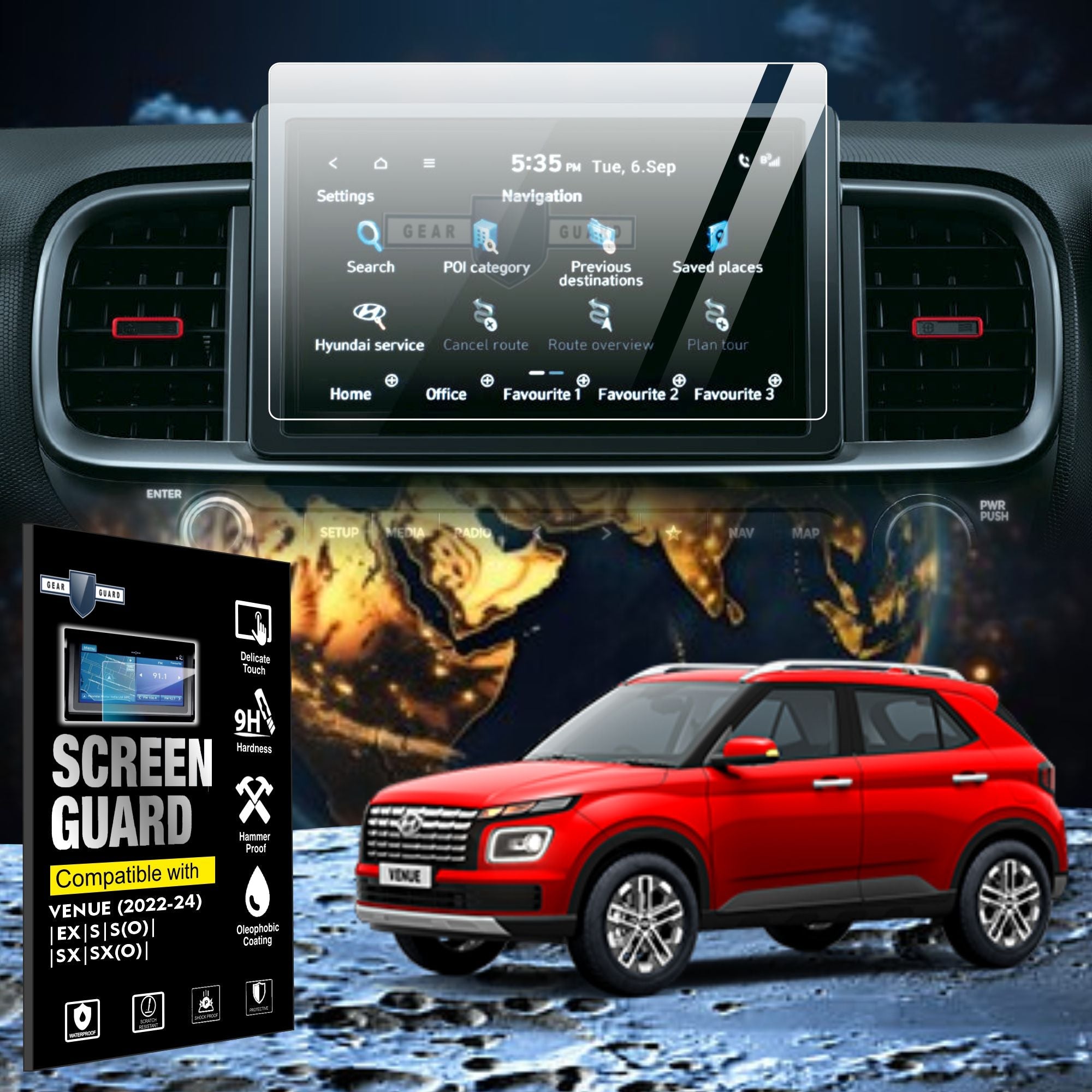 Hyundai Venue Facelift Touch Screen Guard [2022 - 2025] - S8C_VENUE_F
