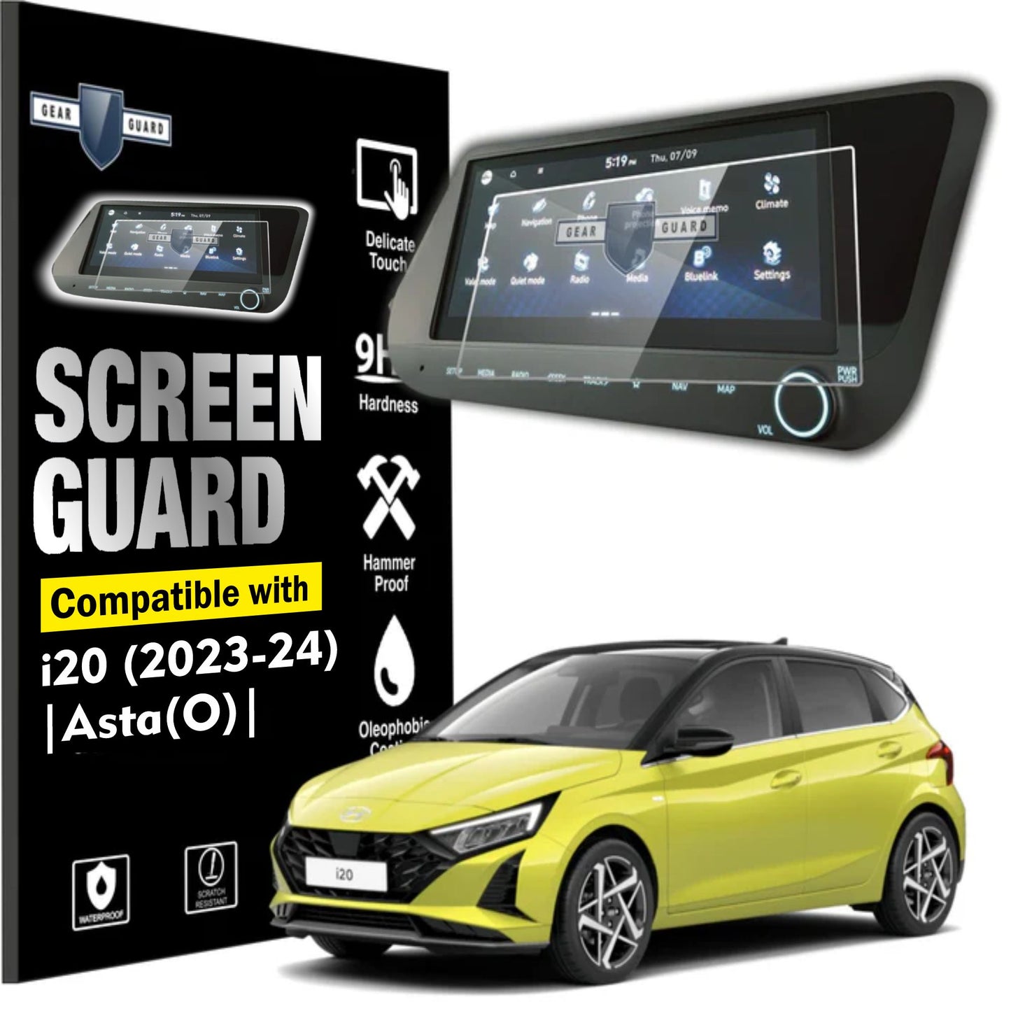 Hyundai i20 Facelift Touch Screen Guard [2023-2024]