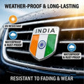 India Flag 3D Metal Sticker Emblem - STICKER_INDIA