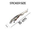 Jaguar 3D Logo Car Badge Emblem | 15cm x 3cm | All Vehicle Exterior Decorative Logo, Self - Adhesive - STICKER_JAGUAR