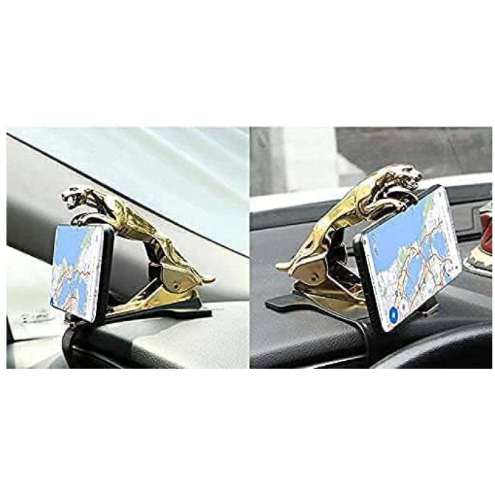 Jaguar / Design Hud Car Mobile Phone Holder for Dashboard - GOLDEN -JAGUAR_HOLDER