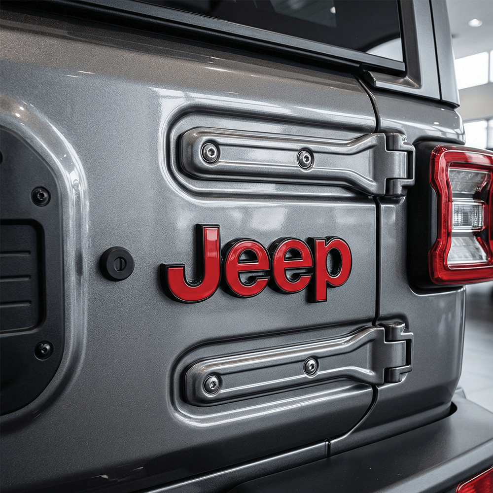 Jeep 3D Metal Sticker - 13cm x 4cm - STICKER_JEEP_RED