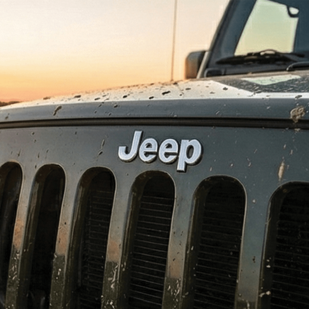 Jeep 3D Metal Sticker - 13cm x 4cm - STICKER_JEEP_SILV