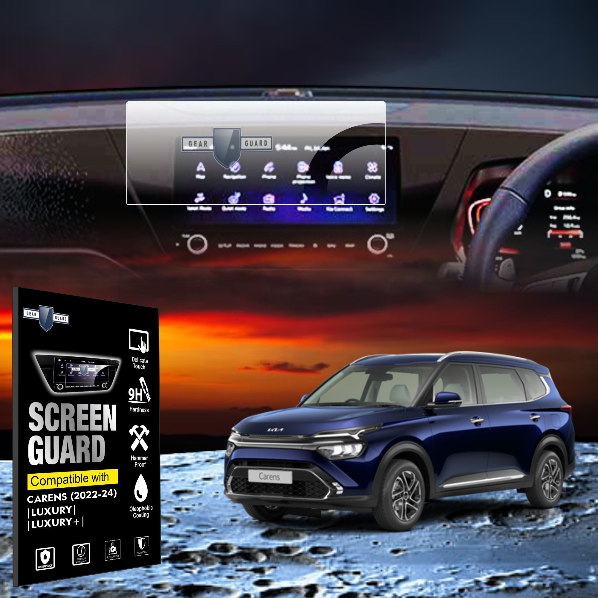 Kia Carens Touch Screen Guard [2022 - 2025] - M10C_CARENS