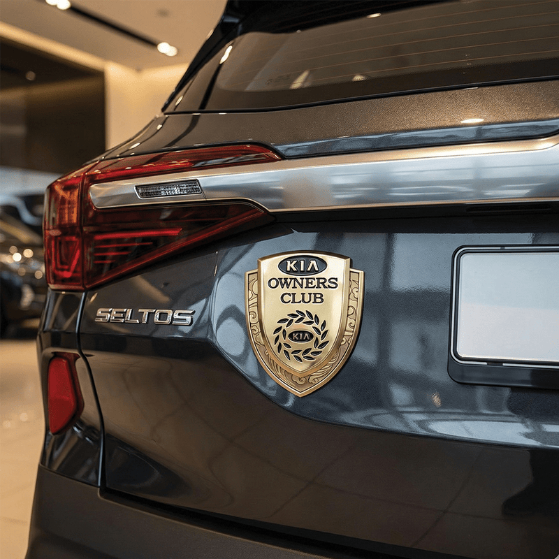 Kia Owners Club 3D Metal Sticker - OWNERSCLUB_KIA_GLD_BB
