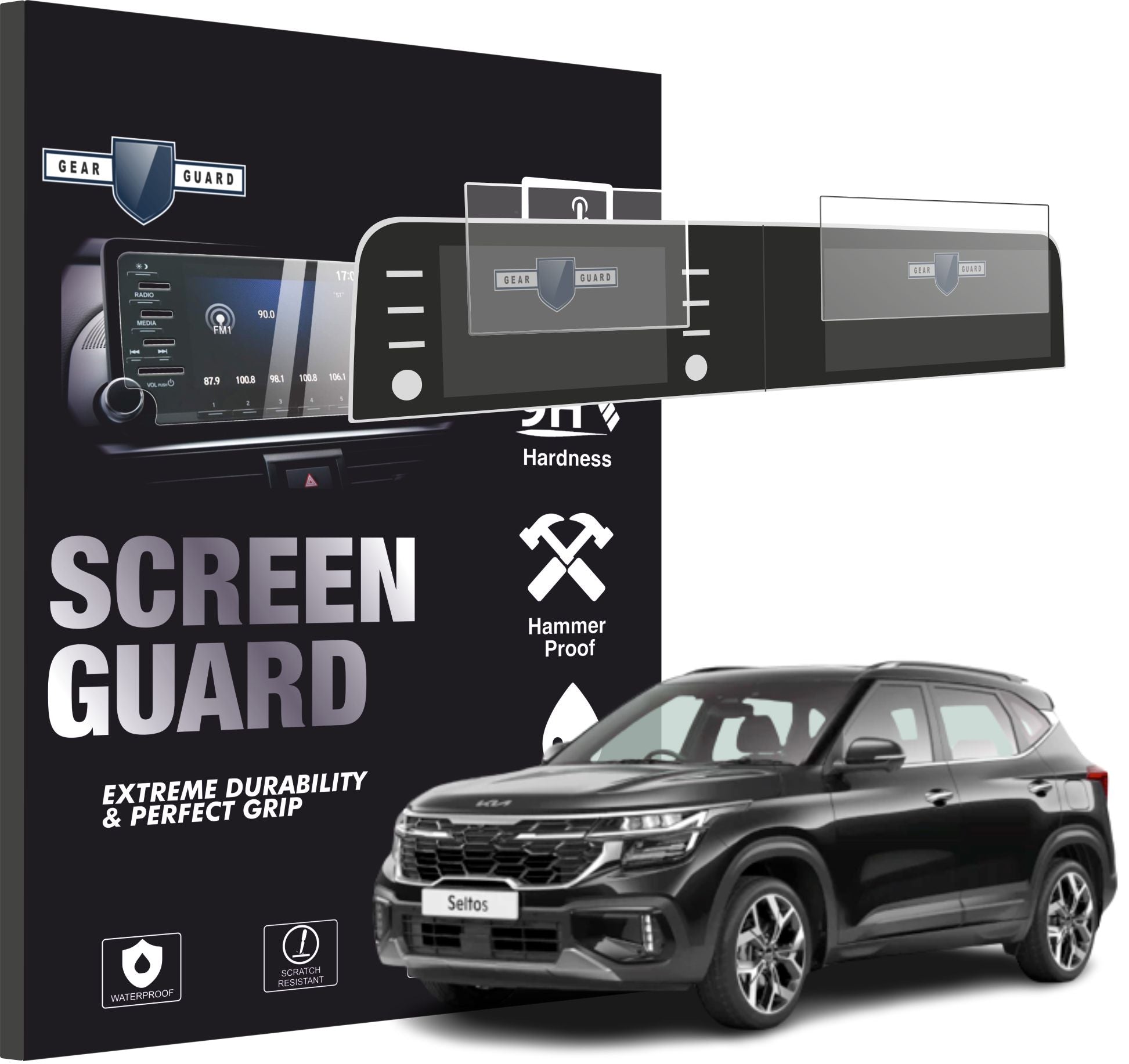 Kia Seltos Facelift 2023 Accessories Touch Screen Guard -SELTOS_8_10_C