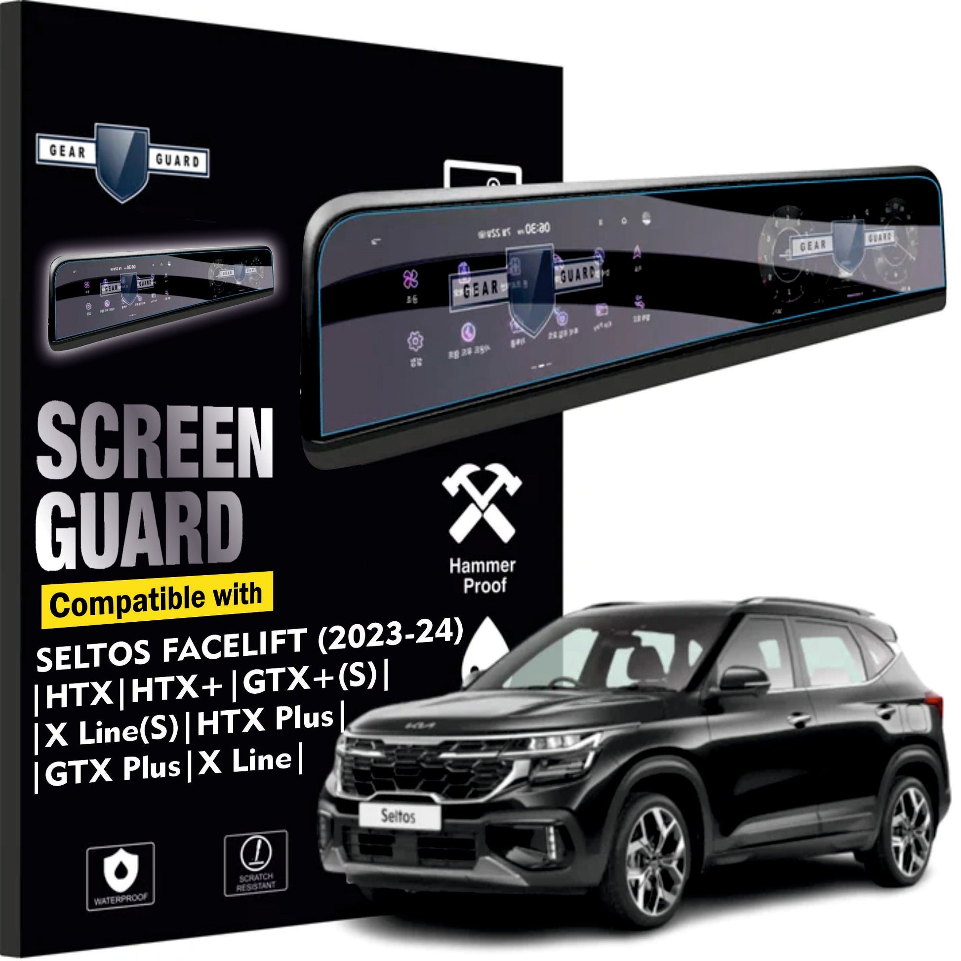 Kia Seltos Facelift Touch Screen Guard [2023 - 2025] - CFC_SELTOS_F