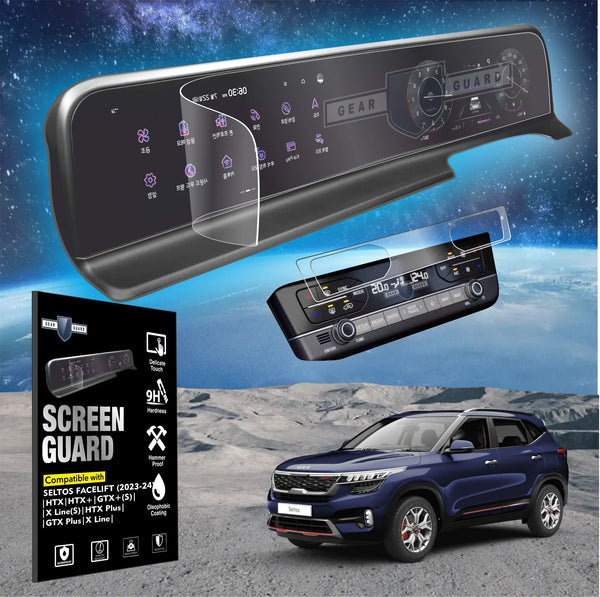 Kia Seltos Facelift Touch Screen Guard With AC Vent Protector [2023 - 2025] - CFC_SELTOS_FULLAC