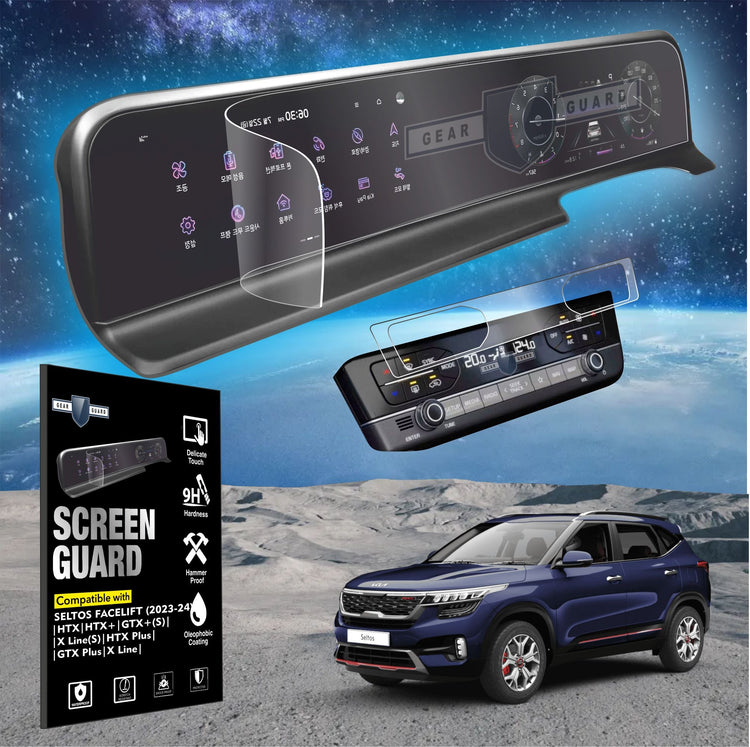 Kia Seltos Facelift Touch Screen Guard With AC Vent Protector [2023 - 2025] - CFC_SELTOS_FULLAC