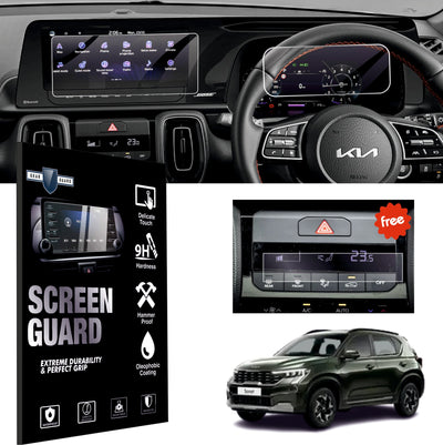 Kia Sonet Facelift HTX+ | GTX+ | X Line Touch Screen Guard Bundle ( 10.25"inch + MID + AC) [2024 - 2025] - M10C_SONET_FACE_10_MID_AC-1
