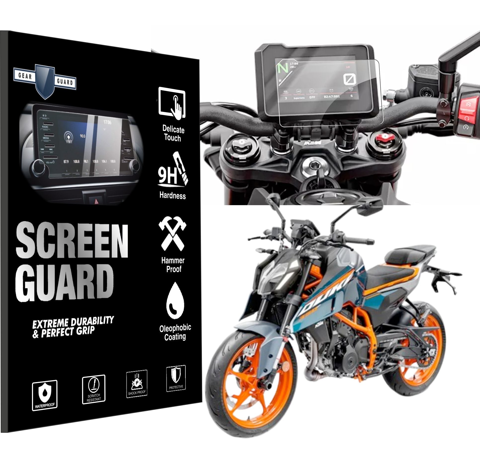 [2 Pack] KTM 2024 Duke TFT Instrument Cluster Accessories Screen Guard