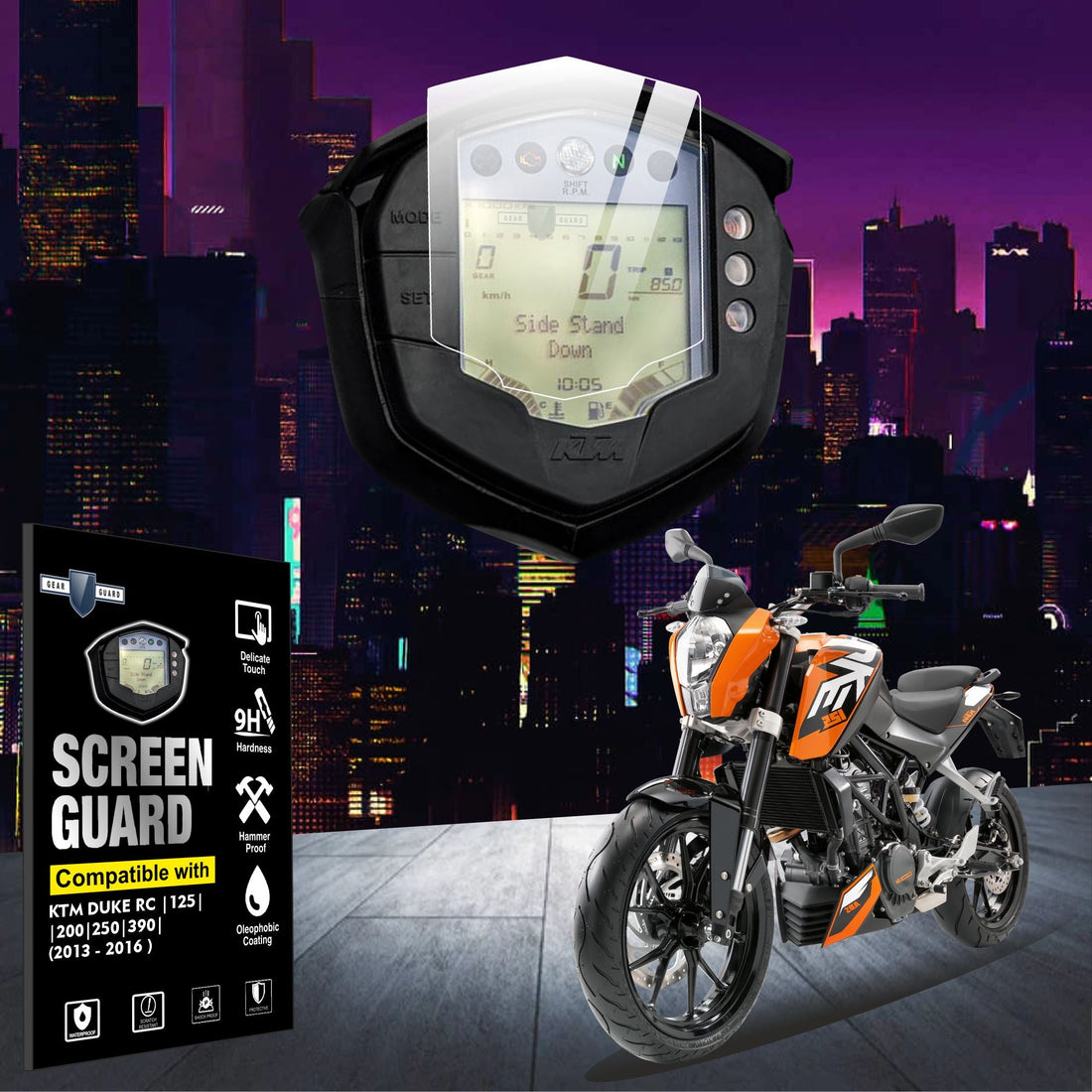 KTM Duke 125 /RC 125 Instrument Cluster Digital Speed Meter Screen Protector [2018 - 2022] - S4C_DUKE125_2018-2022