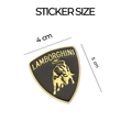 Lamborghini 3D Metal Logo Car Badge Emblem | 4cm x 5cm | All Vehicle Exterior Decorative Logo, Self - Adhesive - STICKER_LAMBO
