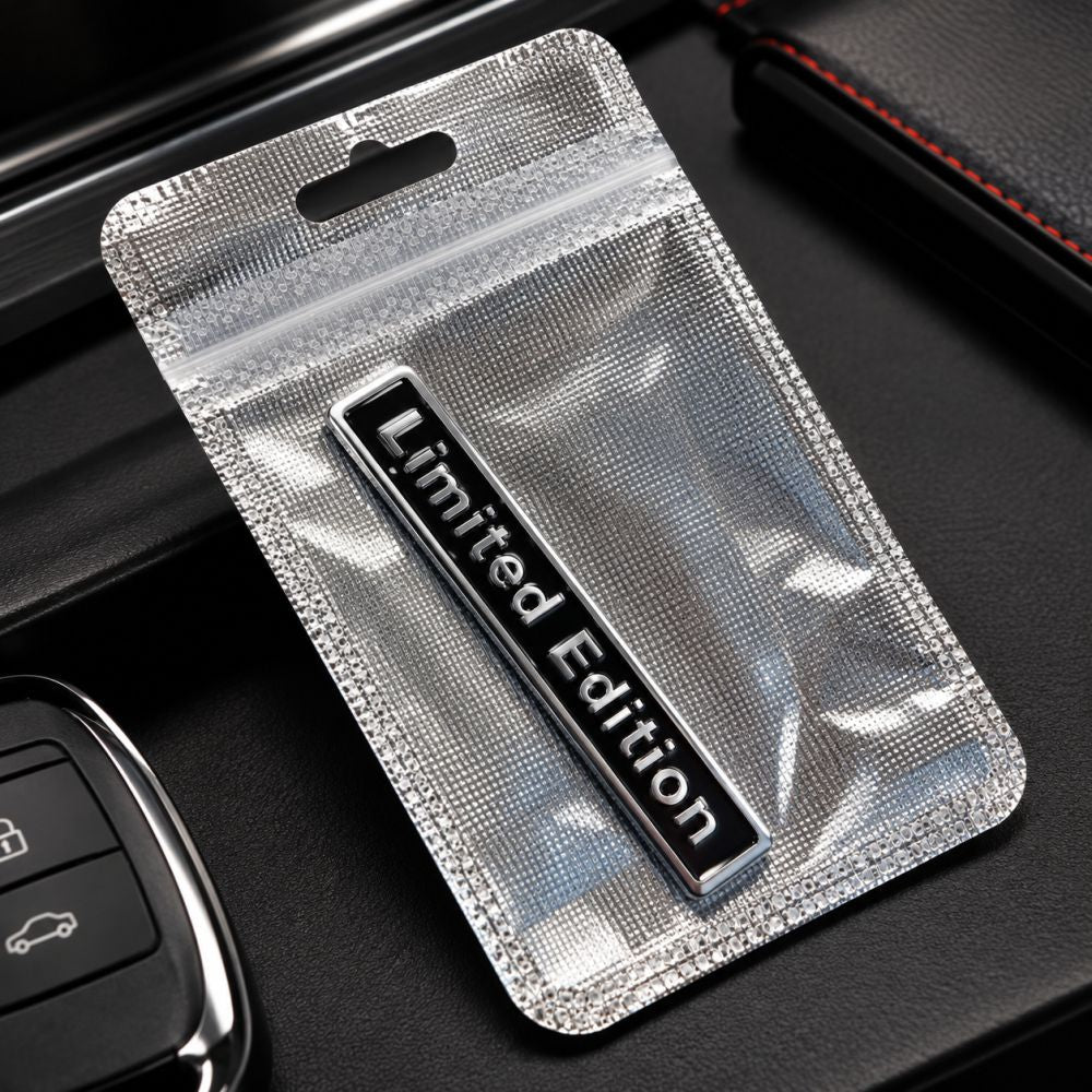 Limited Edition Black & Chrome Style 3D Metal Sticker -LIMITED_EDITION_BLK_S