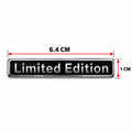 Limited Edition Black & Chrome Style 3D Metal Sticker -LIMITED_EDITION_BLK_M