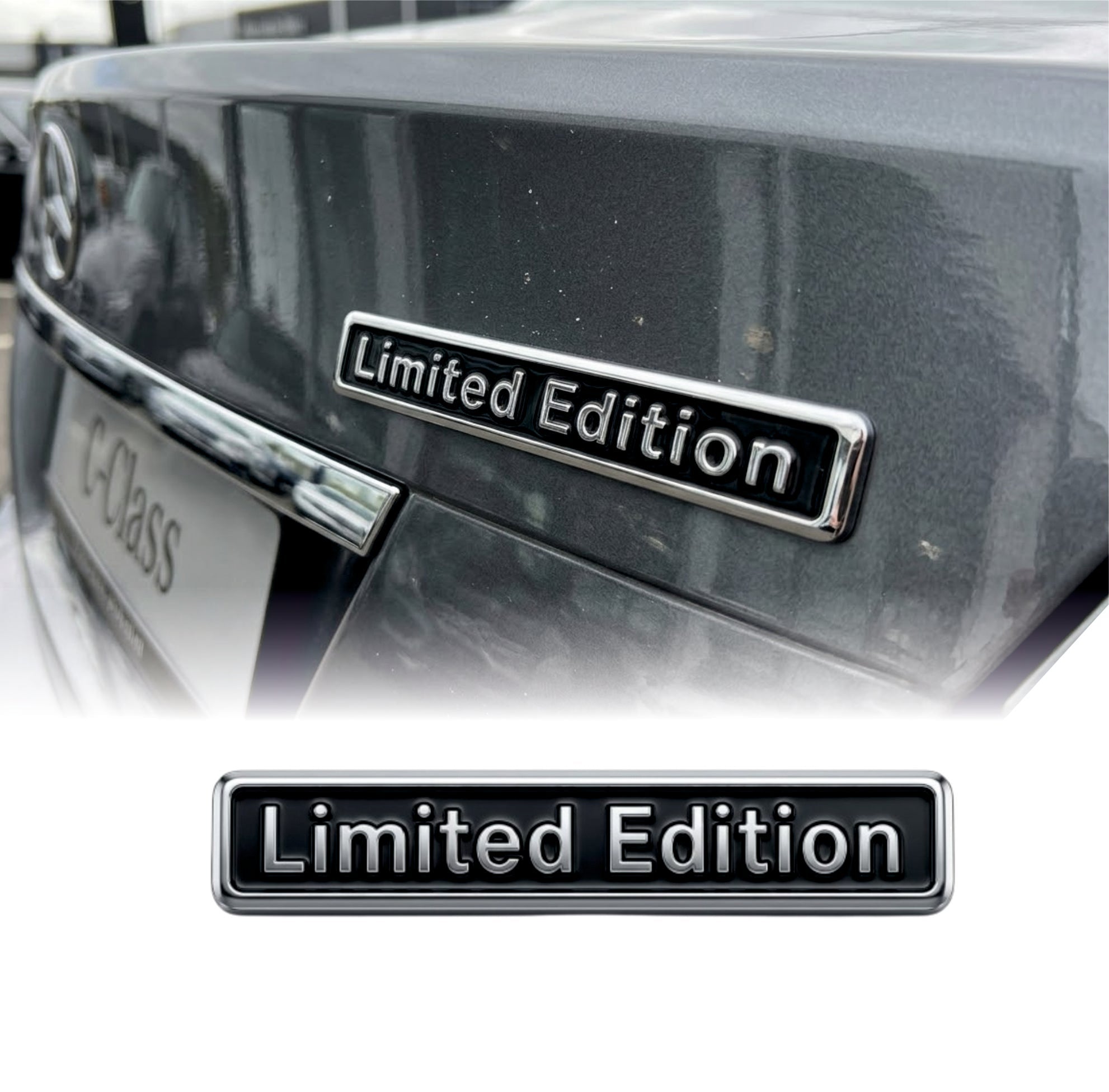 Limited Edition Black & Chrome Style 3D Metal Sticker - STICKER_LMTD_EDITION_BS