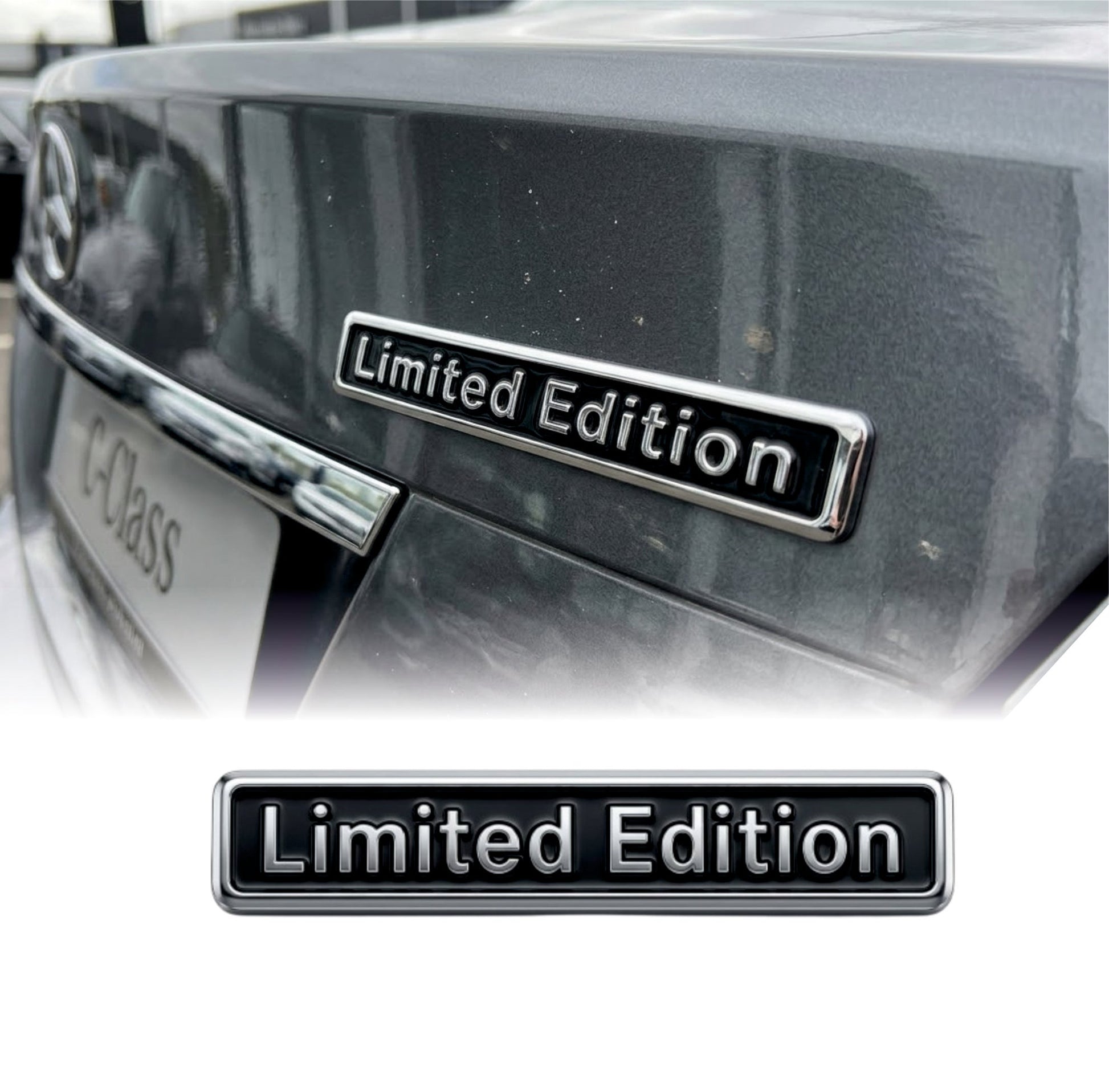 Limited Edition Black & Chrome Style 3D Metal Sticker - STICKER_LMTD_EDITION_BS