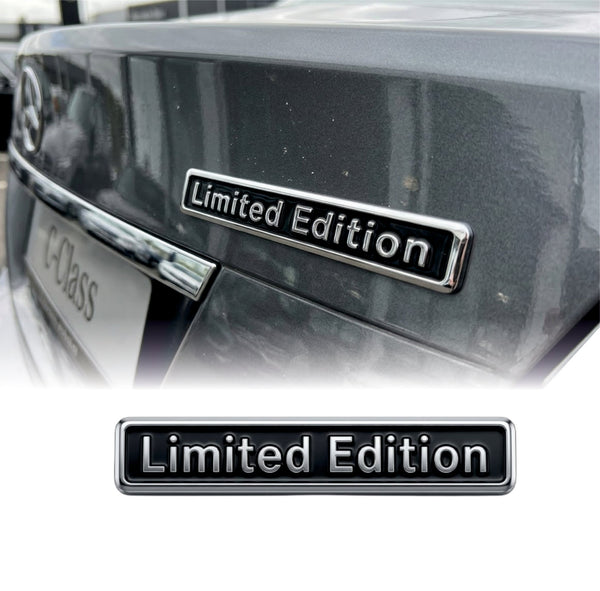 Limited Edition Black & Chrome Style 3D Metal Sticker - STICKER_LMTD_EDITION_BS