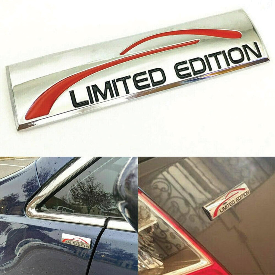 LIMITED EDITION Metal Car Logo Emblem 9 x 2.4cm Chrome Finish Decorative Badge for Vehicle Exterior - STICKER_LT_EDITION