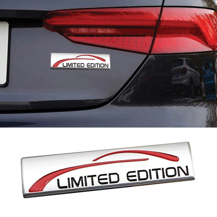 LIMITED EDITION Metal Car Logo Emblem 9 x 2.4cm Chrome Finish Decorative Badge for Vehicle Exterior - STICKER_LT_EDITION
