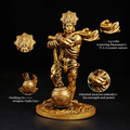 Lord Hanuman Car Dashboard Idol | Compact Bajrangbali Murti with Antique Brass Finish | Spiritual Protection for Vehicles - HANUMAN_IDOL