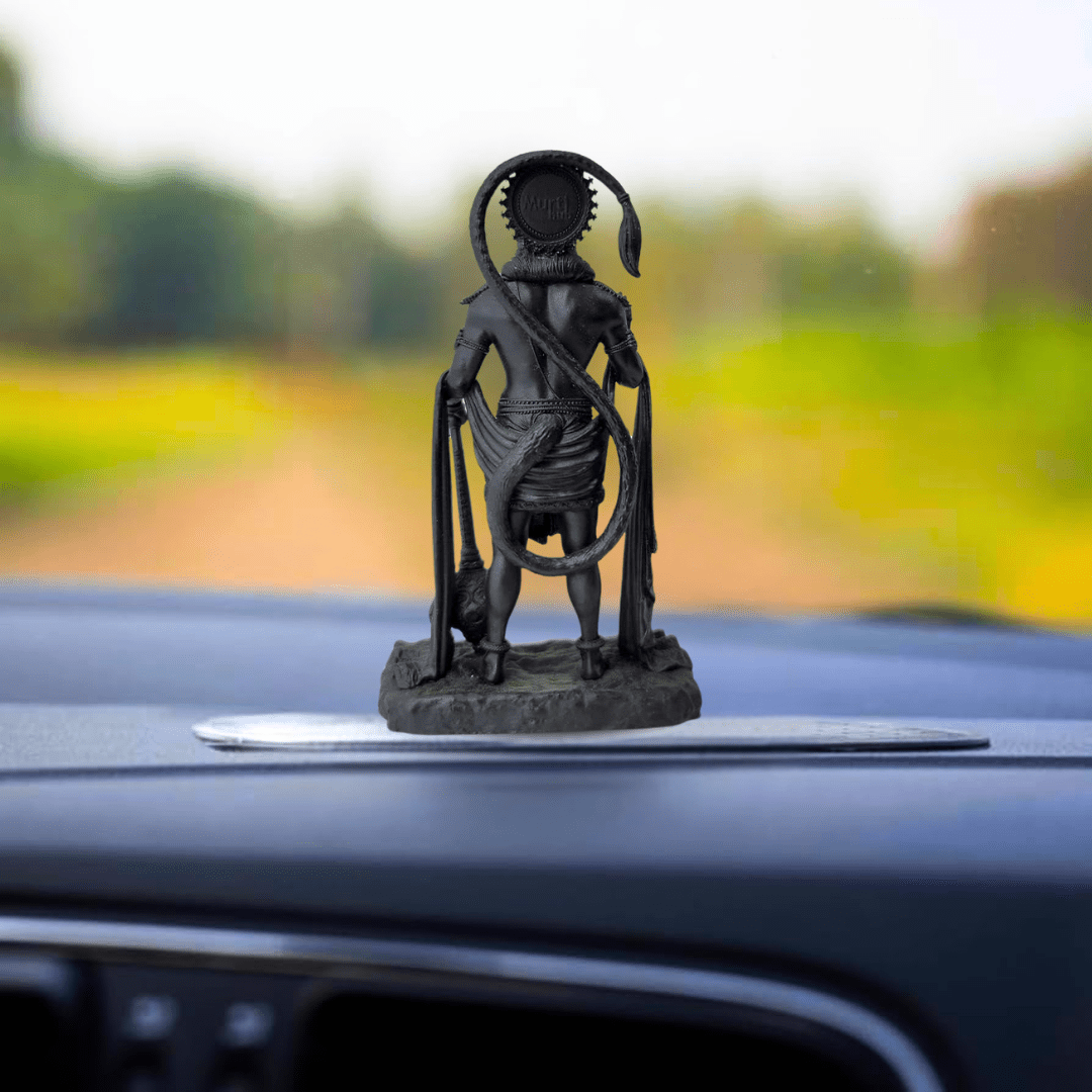 Lord King Of Sarangpur idol For Car Dashboard Accessories - STAND_HANUMAN_BL