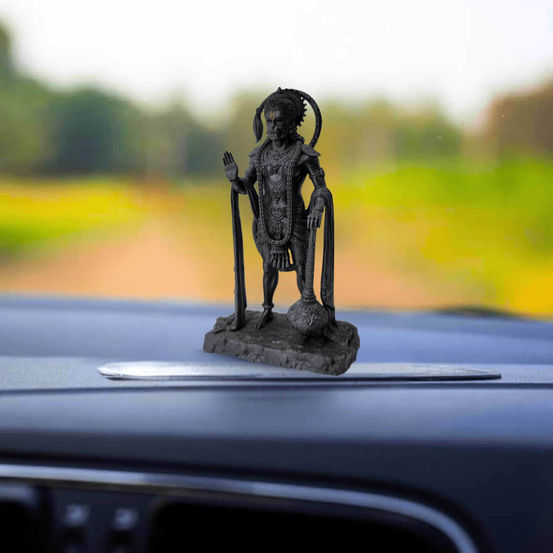 Lord King Of Sarangpur idol For Car Dashboard Accessories - STAND_HANUMAN_BL