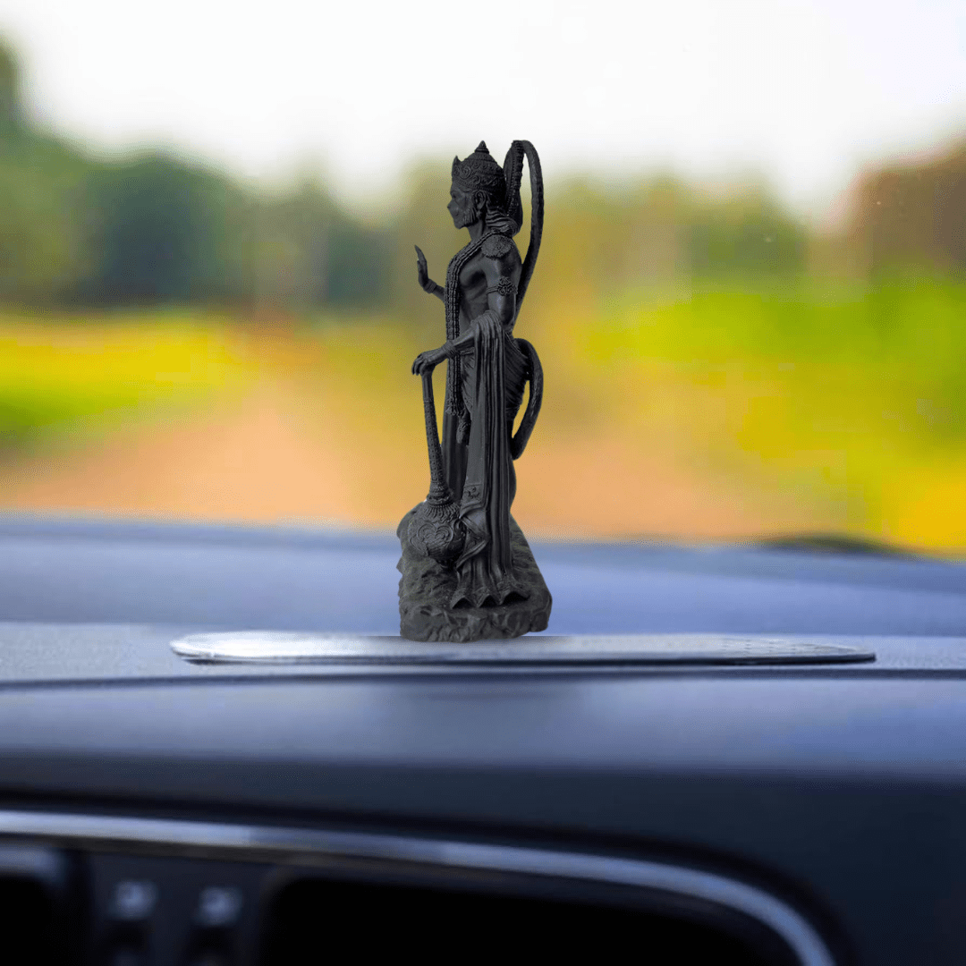 Lord King Of Sarangpur idol For Car Dashboard Accessories - STAND_HANUMAN_BL