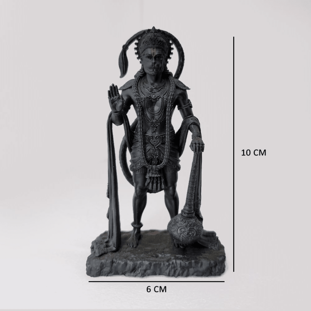 Lord King Of Sarangpur idol For Car Dashboard Accessories - STAND_HANUMAN_BL