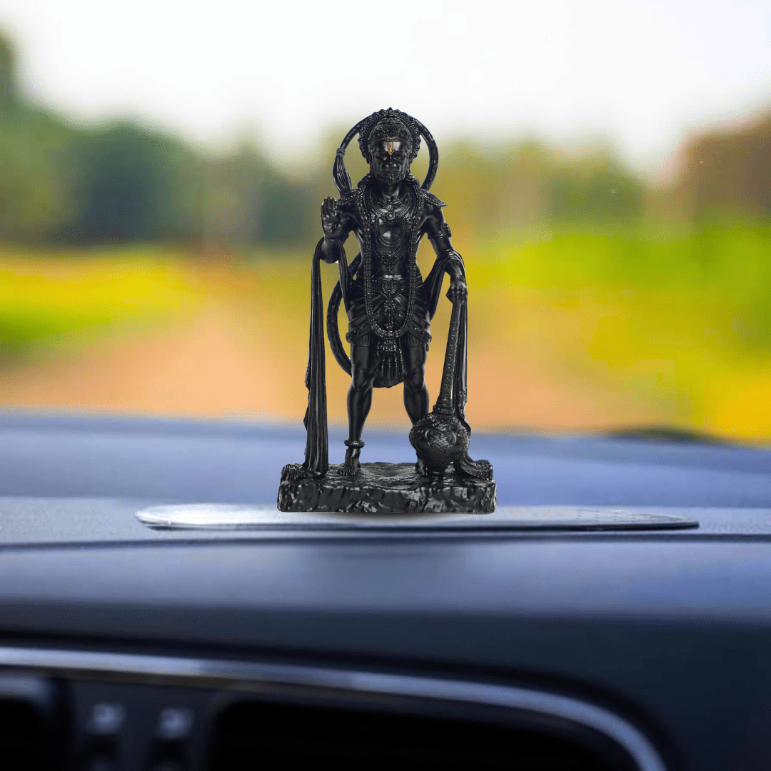 Lord King Of Sarangpur idol For Car Dashboard Accessories - STAND_HANUMAN_BL
