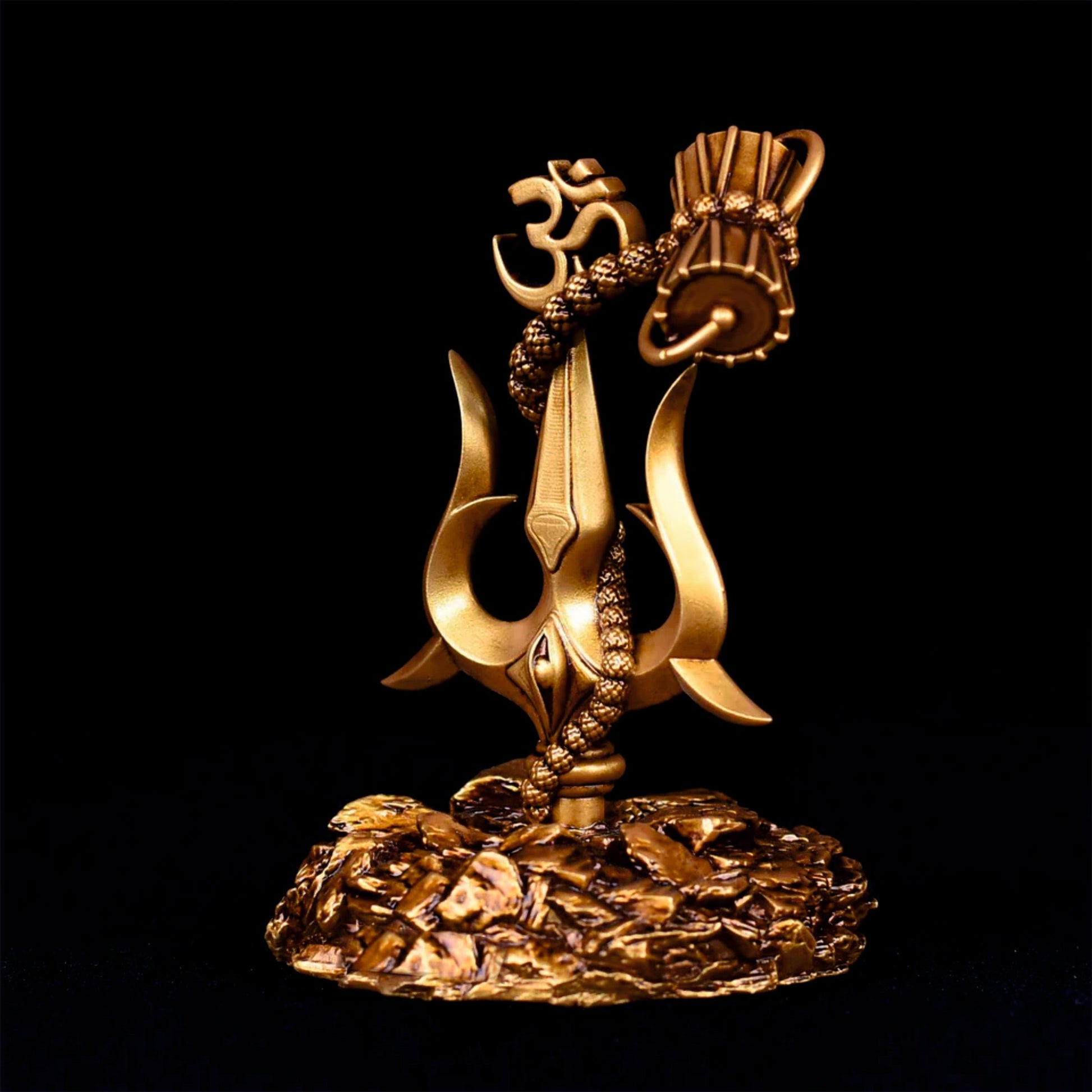 Lord Shiva Trishul with Damru Car Dashboard Accessories - TRISHUL-1