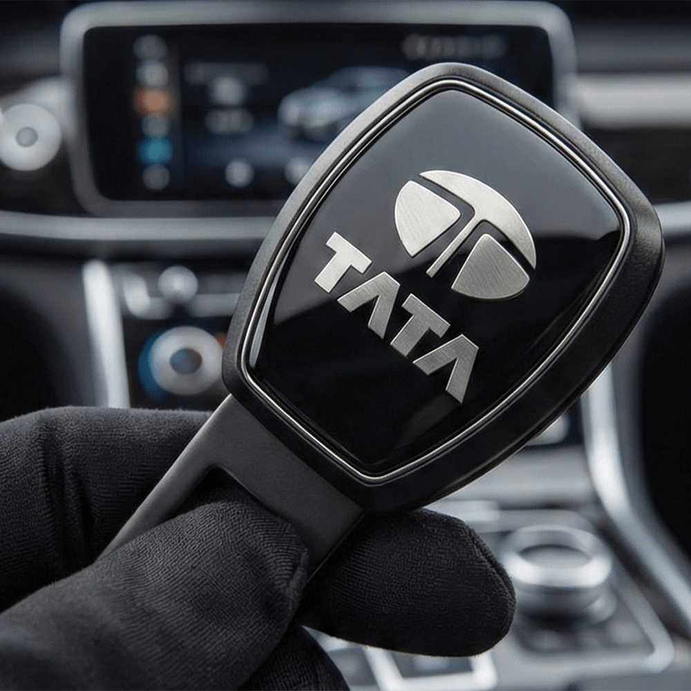 Luxury Gunmetal Finish VIP Seat Belt Alarm Stopper - Pack of 2 - ALRM_STOPPER_TATA