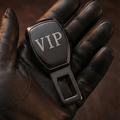 Luxury Gunmetal Finish VIP Seat Belt Alarm Stopper - Pack of 2 - ALRM_STOPPER_VIP