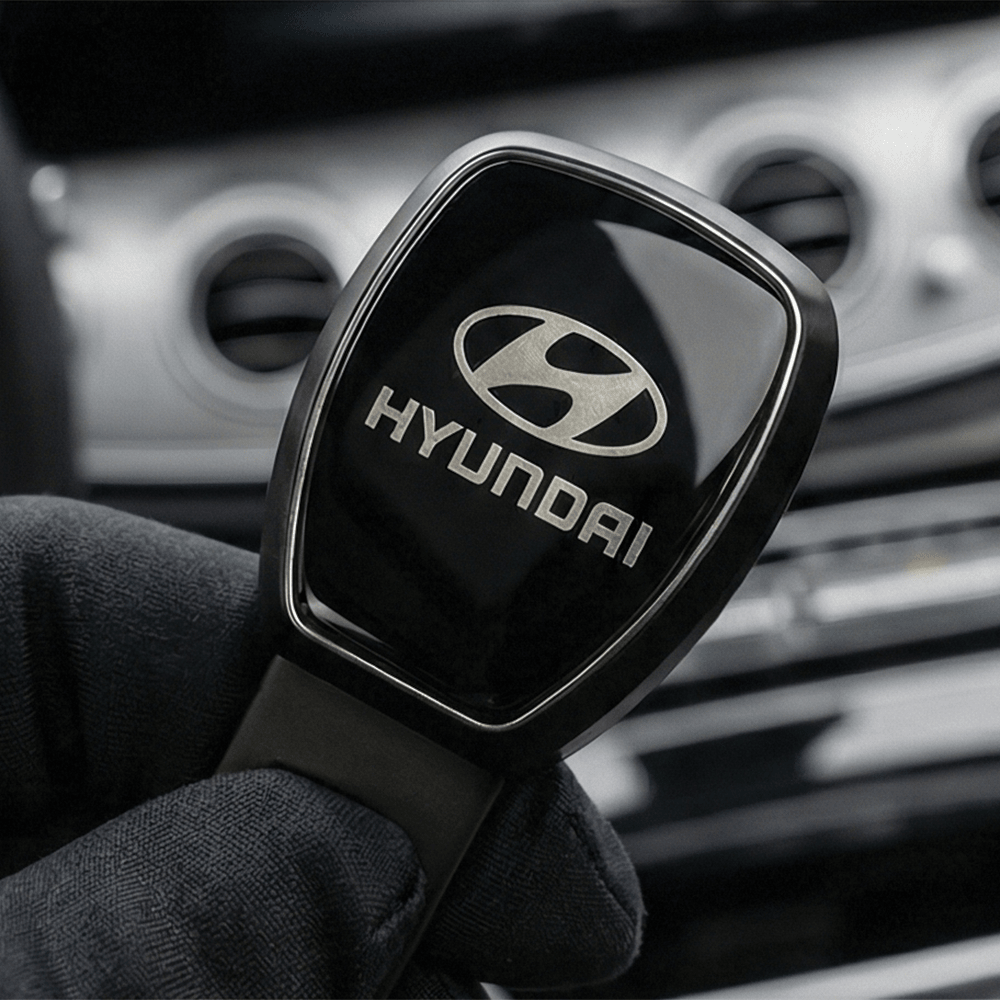Luxury Gunmetal Finish VIP Seat Belt Alarm Stopper - Pack of 2 - ALRM_STOPPER_HYUNDAI